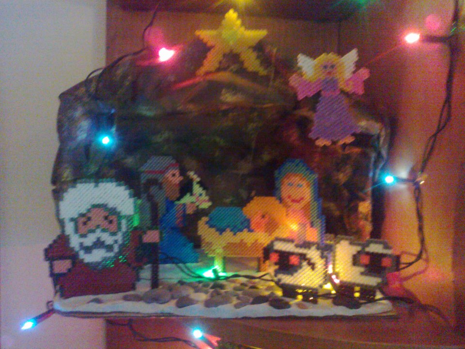 Natività con pastore e pecorelle