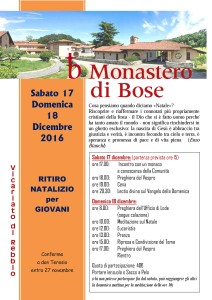 Ritiro Natalizio Bose Dicembre 2016